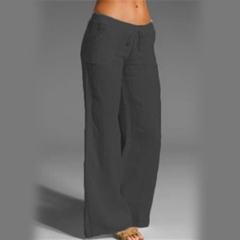 Calça Wide Leg de Linho Feminina Dynamic