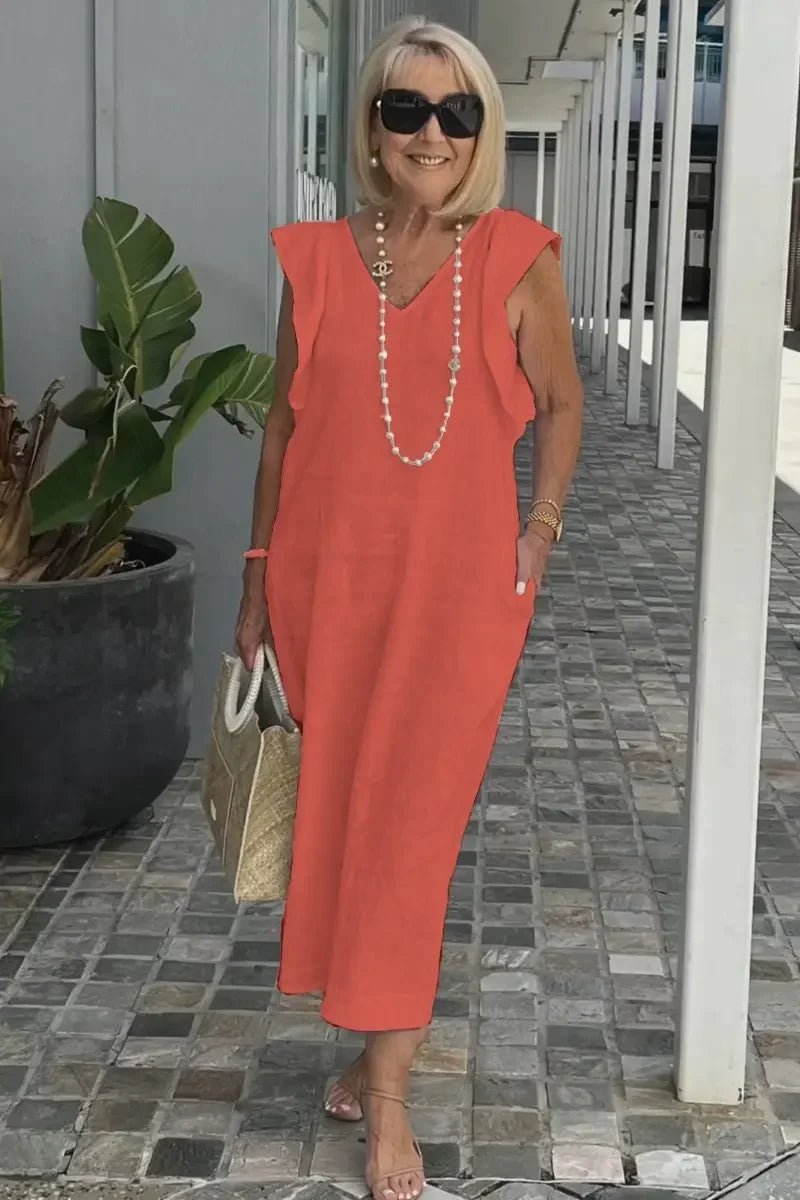 Vestido Midi de Linho Zorane