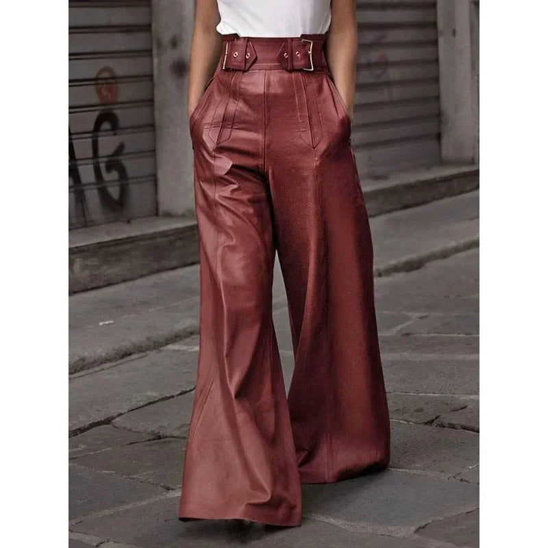 Calça Feminina Verde Couro