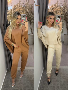 Conjunto Tricot Capa E Calça Jogger Lorena - (Leve 2 Pague 1)
